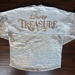Disney Cruise Line White/Gold Sequin Spirit Jersey size XL